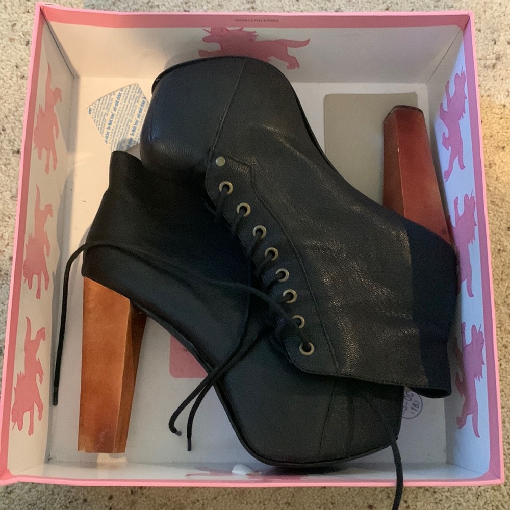Jeffry Campbell black Lita heel